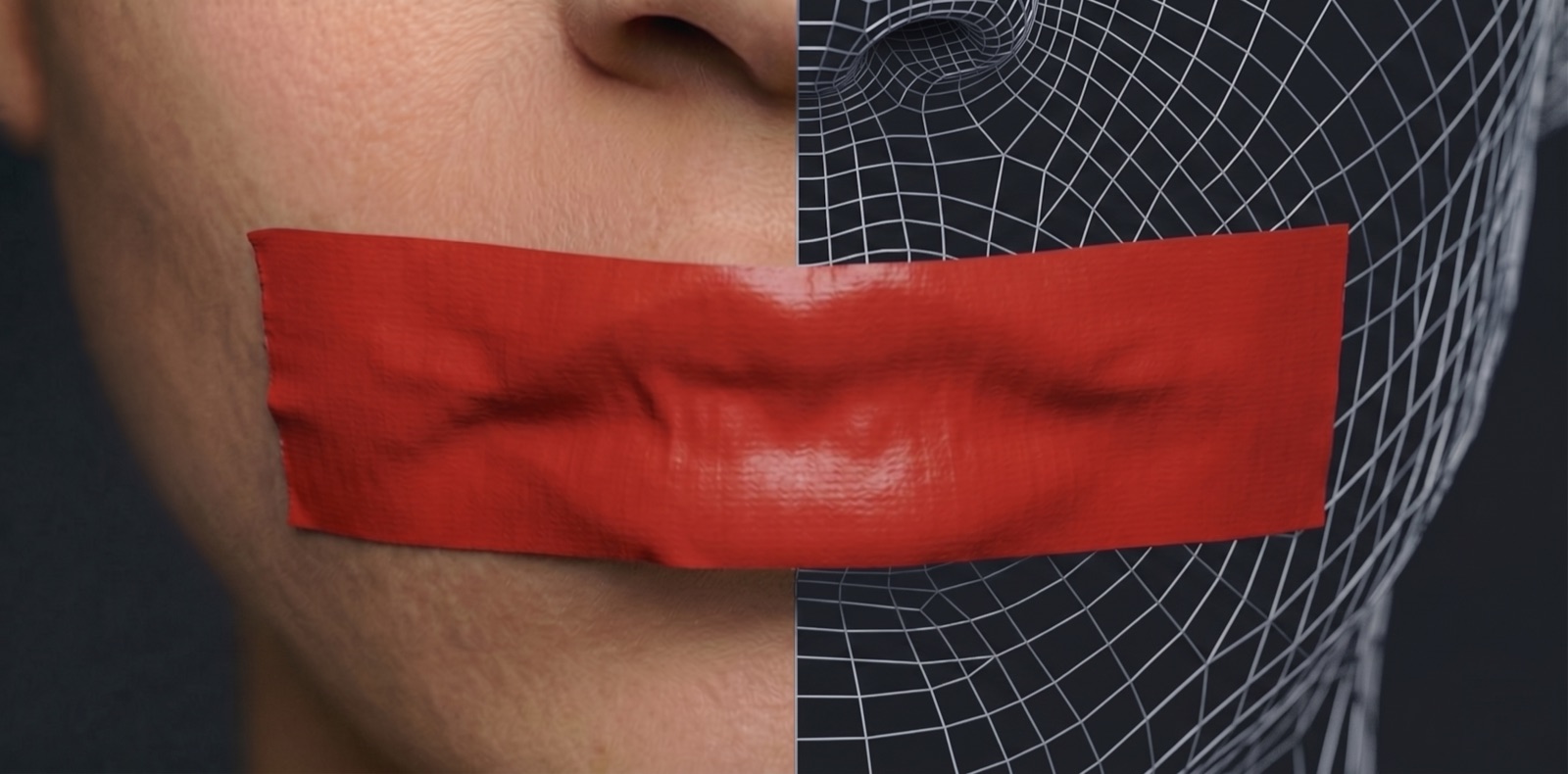 Tape over mouth — human and AI